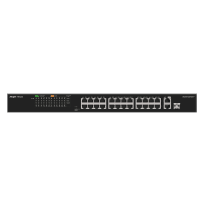 RUIJIE REYEE RG-ES126FGS-P 26 PORT 10/100 FAST ETHERNET TAK ÇALIŞTIR SWITCH 2 GIGABIT UPLINK 1 GIGABIT COMBO 24 PORT POE+ 370 - 4