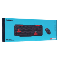 EVEREST KM-6825 SIYAH USB KIRMIZI TUŞLU TÜRKÇE MULTIMEDIA KLAVYE + MOUSE SET - 3