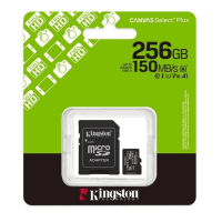KINGSTON CANVAS SDCS3/256GB 256GB MICROSDXC SELECT PLUS GEN3 150MB/S A1 CARD + ADAPTER HAFIZA KARTI
